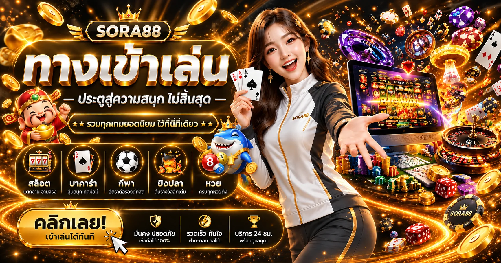 แบนเนอร์ SORA88 สล็อต รวมเกมและโหมดทดลอง