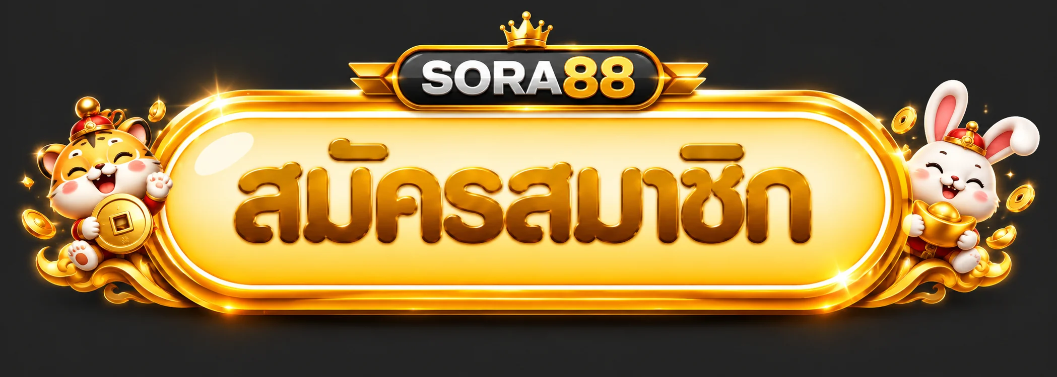 ปุ่มเข้าสู่ระบบและสมัครสมาชิก SORA88